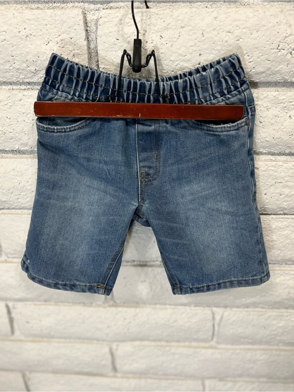 Mini Hawk Boys‎ Pull-On Denim Shorts Size M 5/6 Light Wash